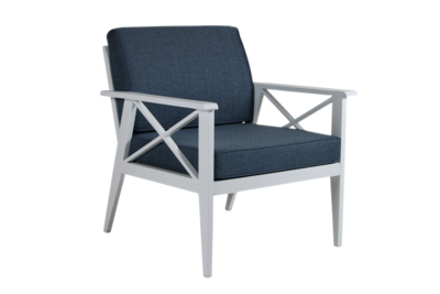 Sottenville Sessel Weiß/Midnight blue