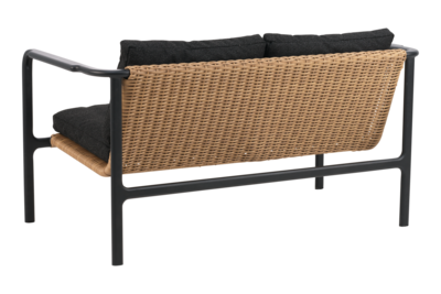 Motty 2-Sitzer Sofa Schwarz/Teddy Black