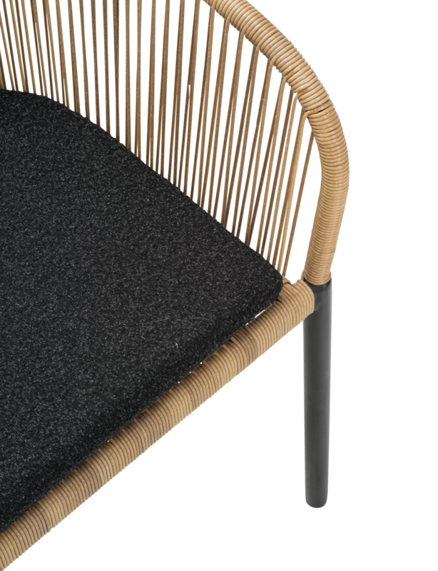 Delta Diningsessel Schwarz/Teddy Black