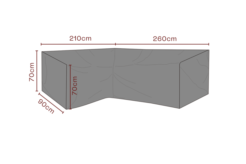 Möbelabdeckung Ecklounge Schwarz