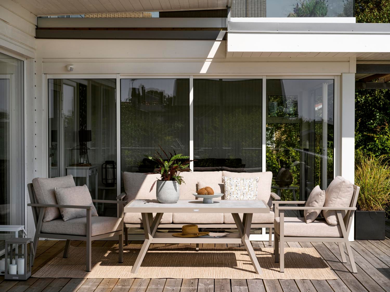 Samvaro High 3-Sitzer Sofa Khaki/Sand