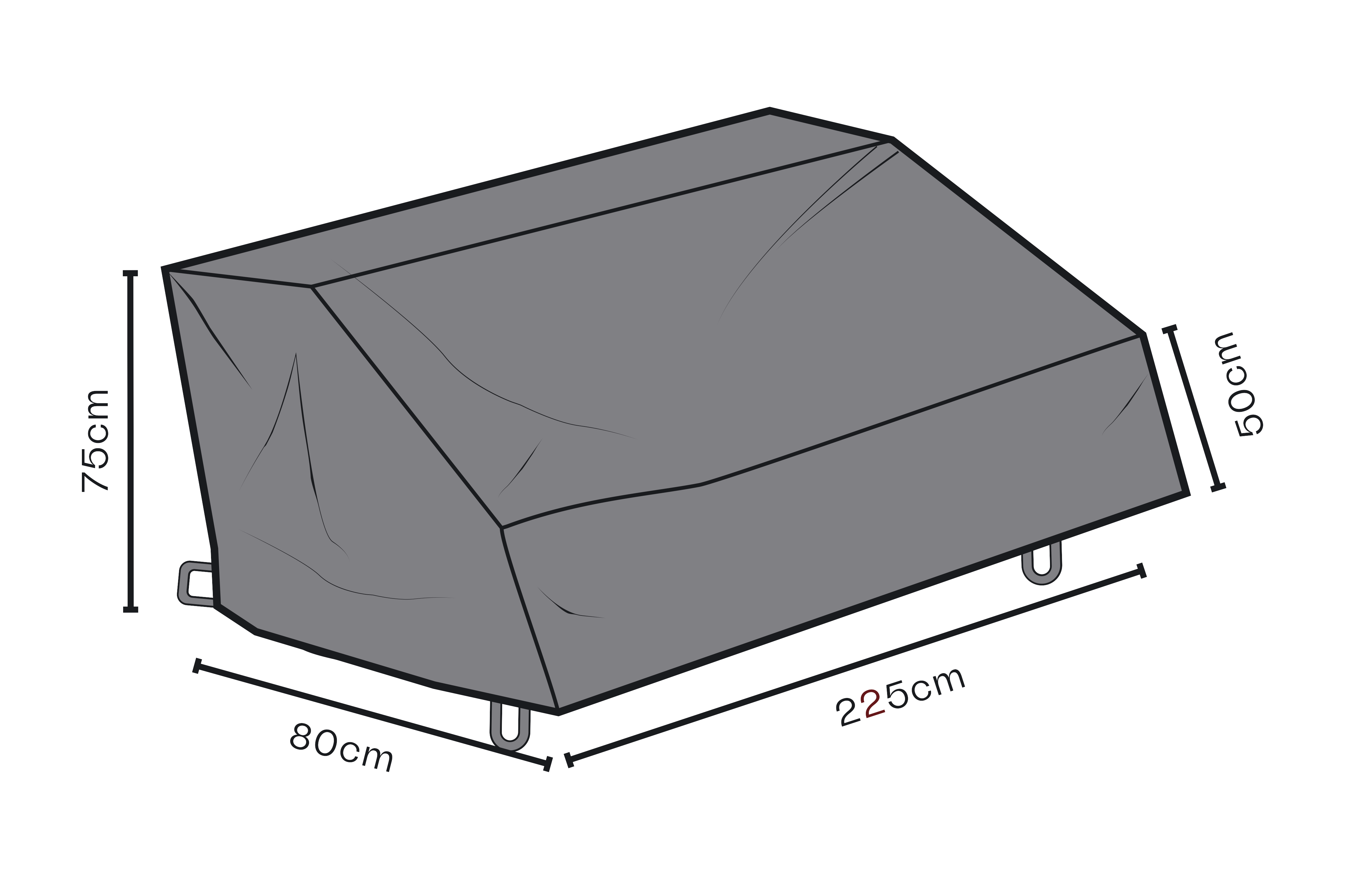 Möbelabdeckung Sofa Schwartz - Atmungsaktiv