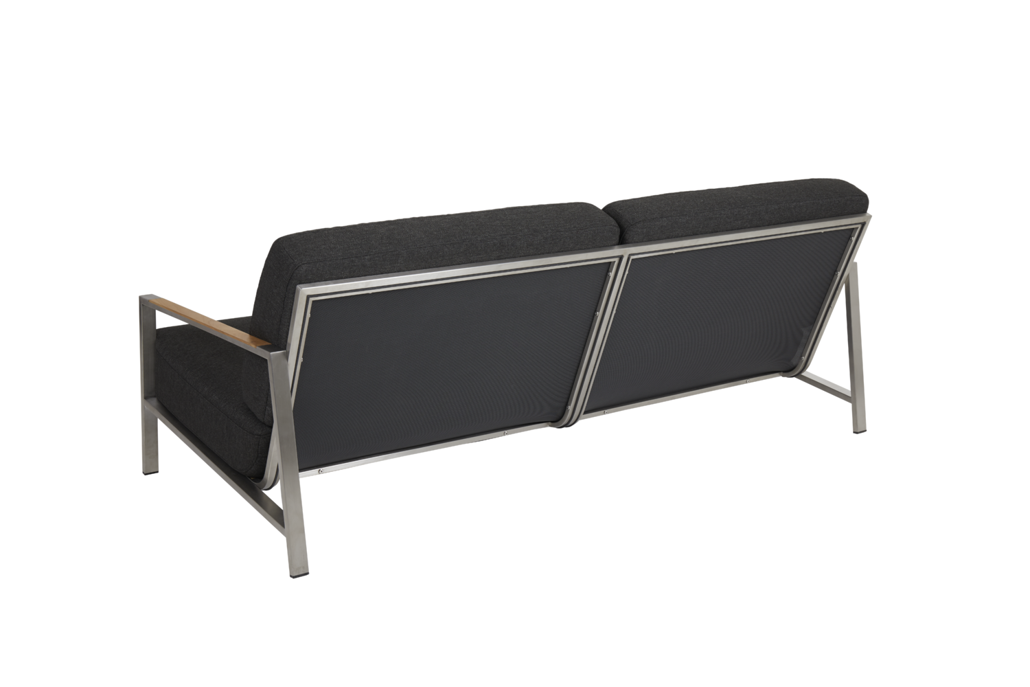 Naos 2,5-Sitzer-Sofa Edelstahl/Nearly black