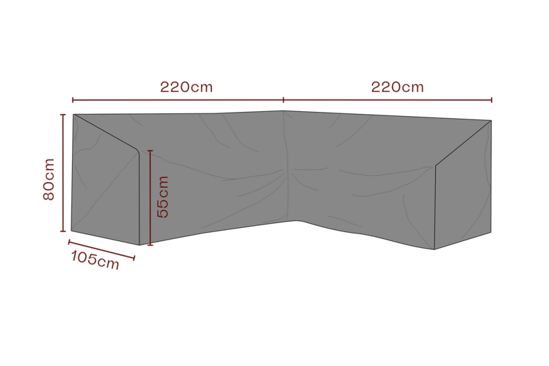 Möbelabdeckung Ecklounge Schwarz