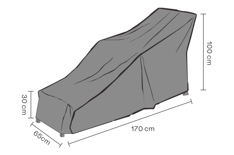 Möbelabdeckung Liegestuhl Schwartz - Atmungsaktiv