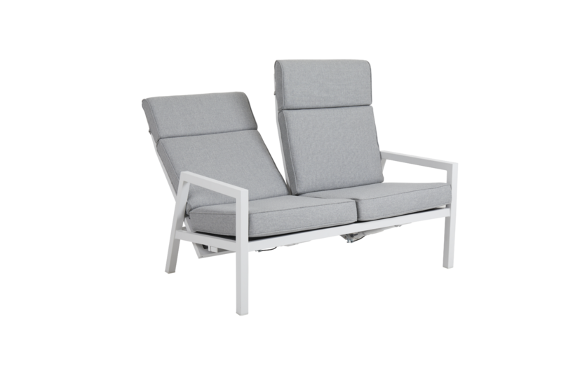 Belfort 2-Sitzer Sofa Weiß/Pearl grey