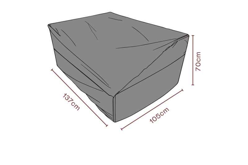 Möbelabdeckung Ottoman Schwarz
