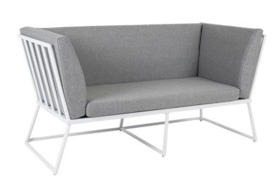 Vence 2-Sitzer Sofa Weiß/Pearl grey