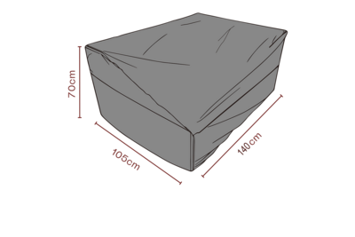 Möbelabdeckung Sofa Schwartz - Atmungsaktiv