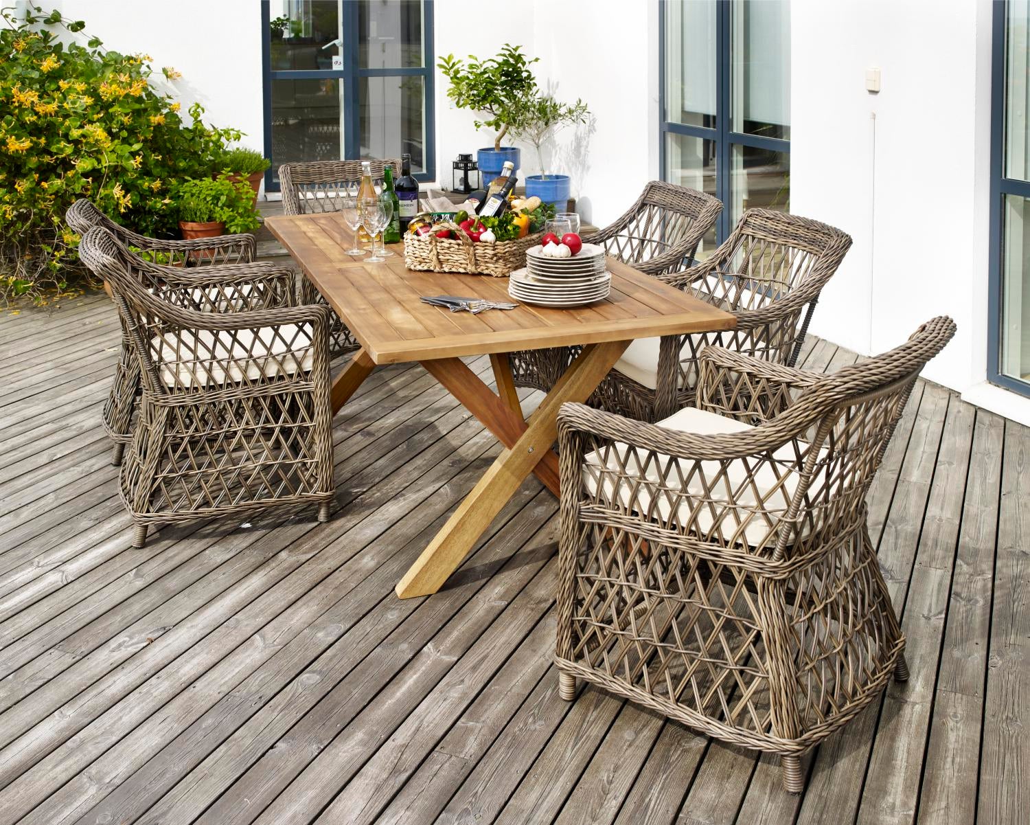 Beatrice Diningsessel Braun/beige