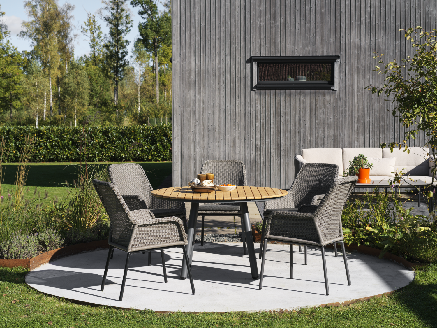 Bam Bo Esstisch Antrazit/Bambu