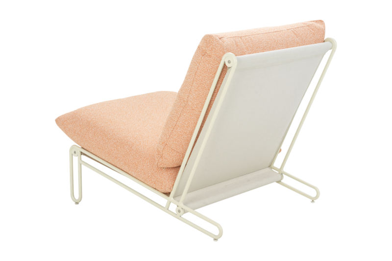 Blixt Loungesessel Pearl White/Teddy Orange