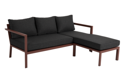 Delia Diwan sofa Burnt paprika/grau