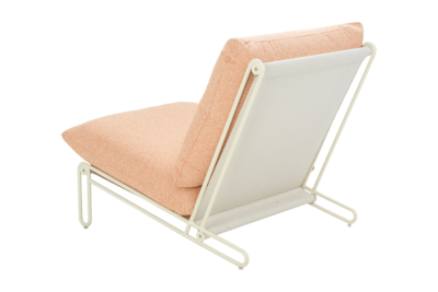 Blixt Loungesessel Pearl White/Teddy Orange