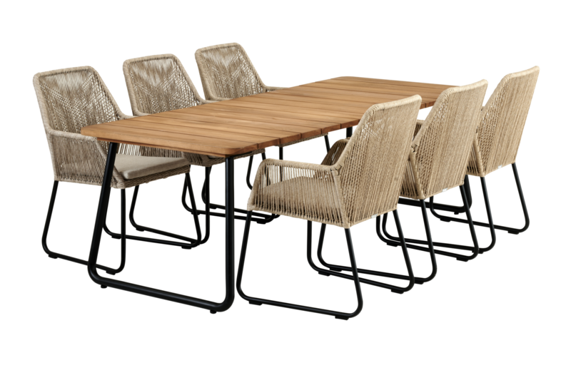 Nolli Esstisch Schwarz/teak