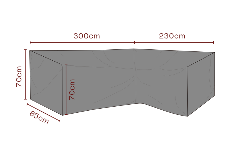 Möbelabdeckung Ecklounge Schwarz