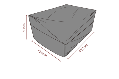 Möbelabdeckung Ottoman Schwarz