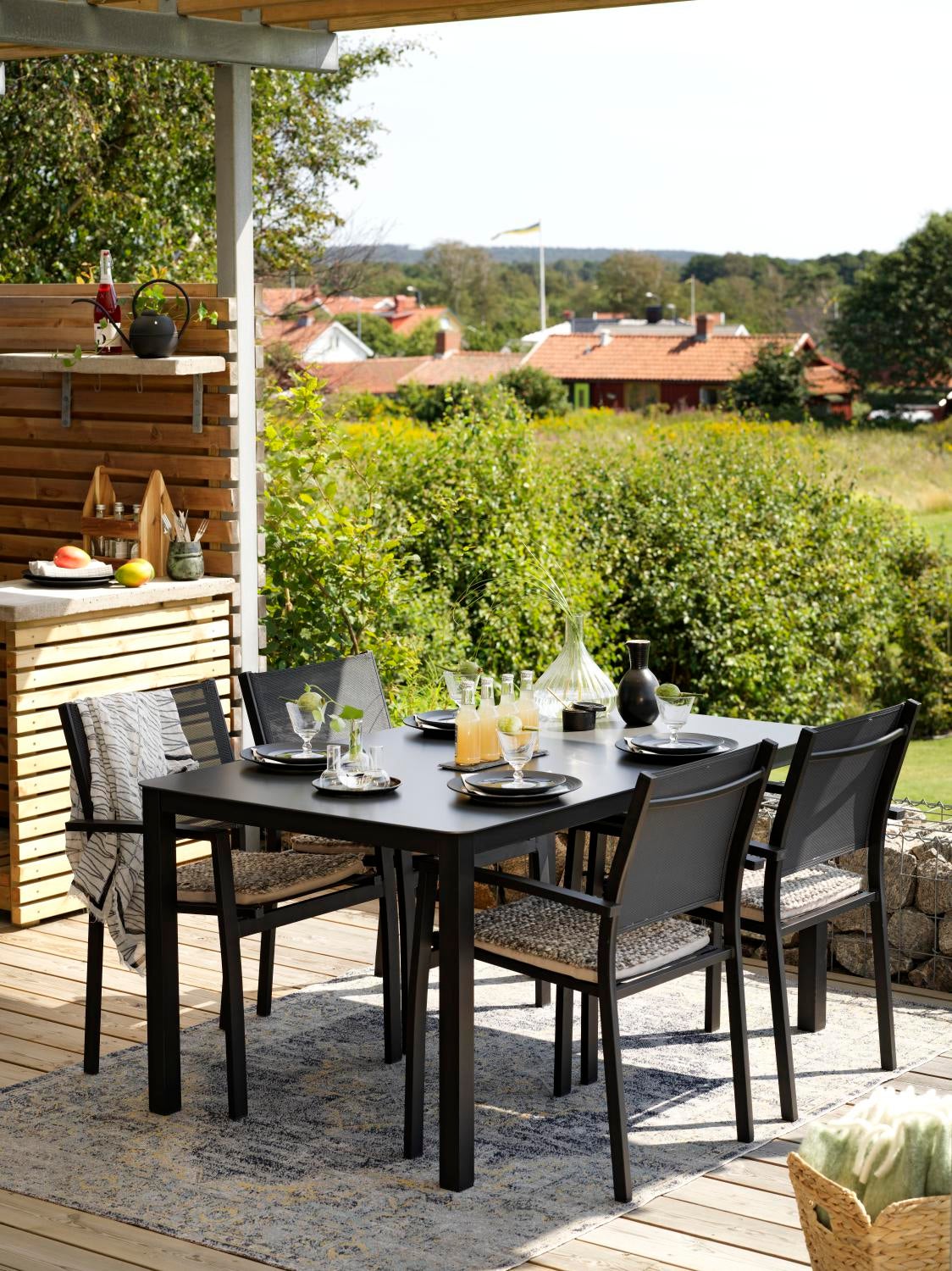 Amarante Teppich Hellblau/grau