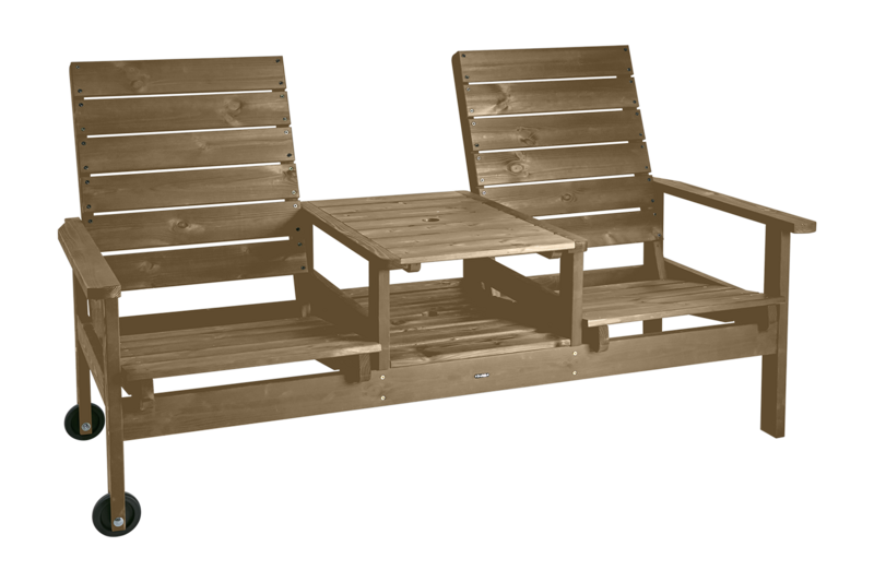 Du & Ja 2-Sitzer Sofa Braun