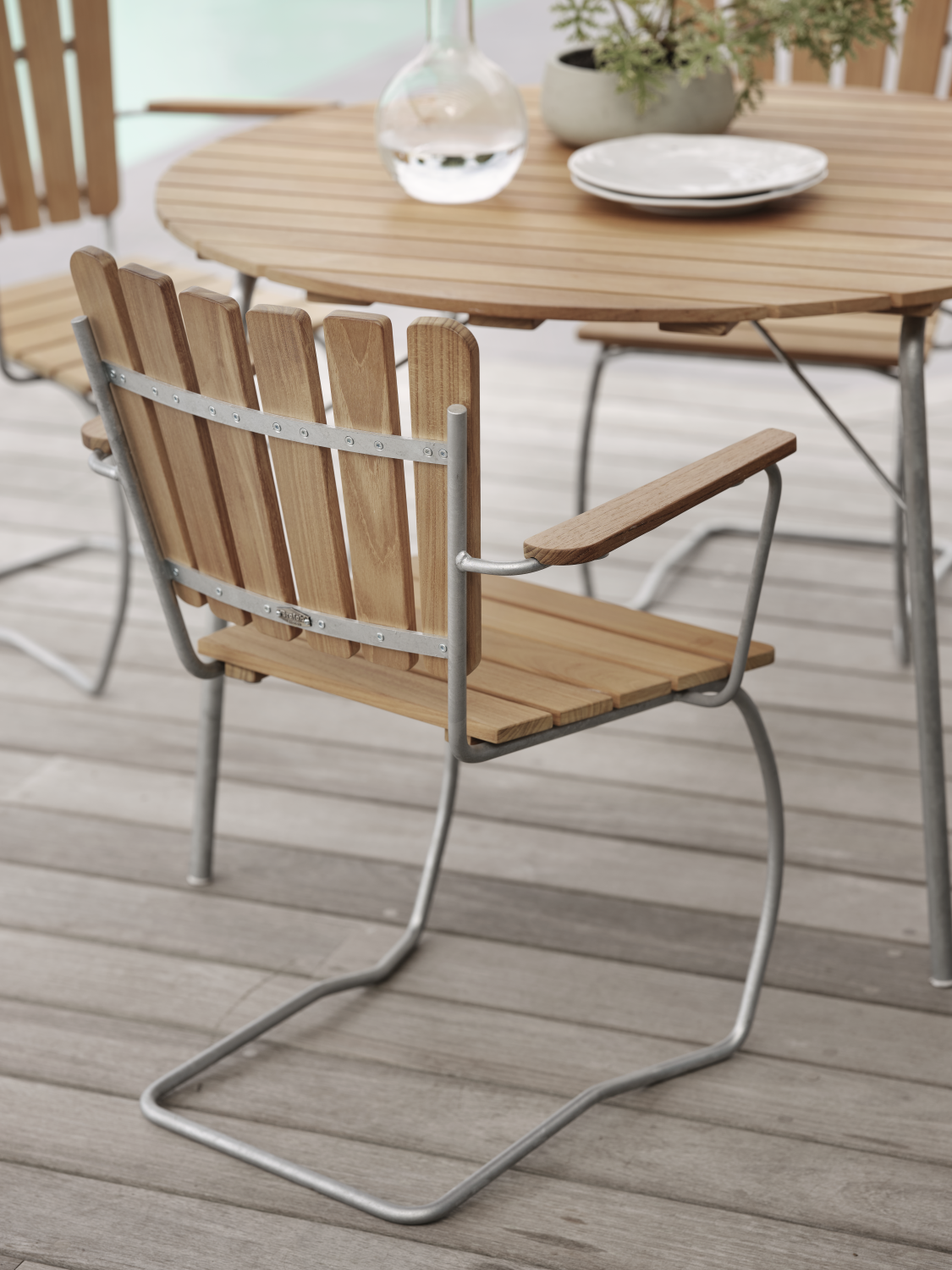 56:an Diningsessel Natur/grau