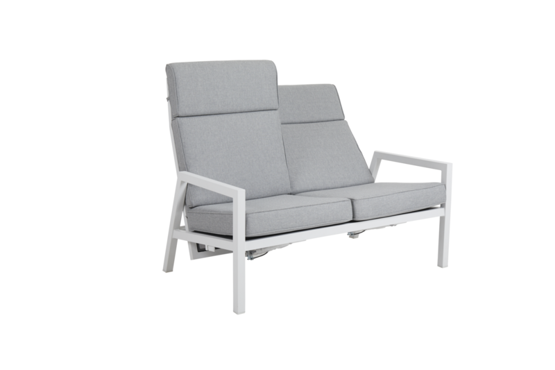 Belfort 2-Sitzer Sofa Weiß/Pearl grey