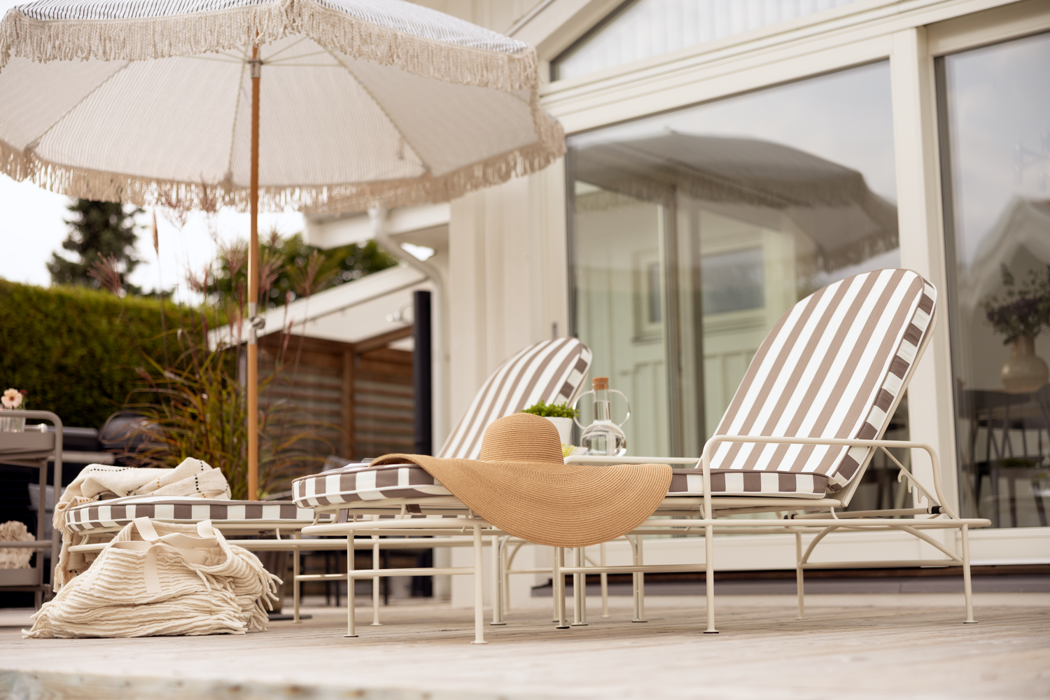 Gatsby Sonnenschirm Grey Stripe