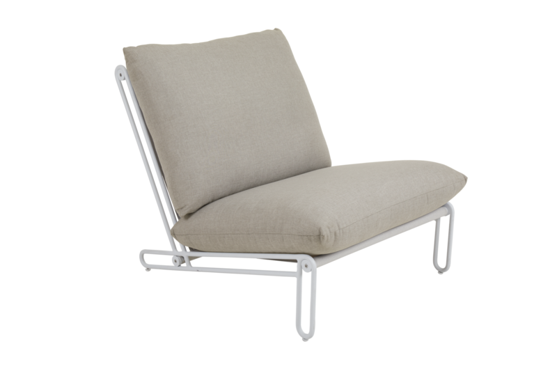 Blixt Loungesessel Weiß/Cley Beige