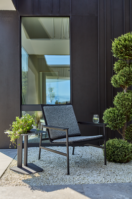 Soro Loungesessel Schwarz/Teddy Ant