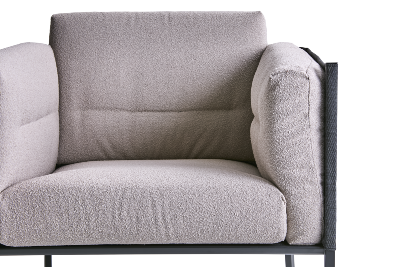 Delux Loungesessel Black/Teddy Beige