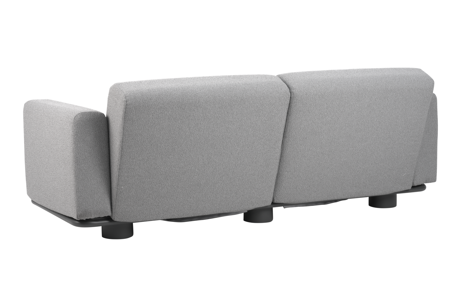 Bolster 2,5-Sitzer-Sofa Anthrazit/Teddy Grey