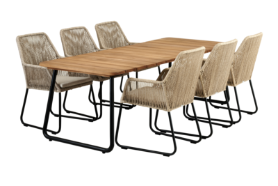 Nolli Esstisch Schwarz/teak