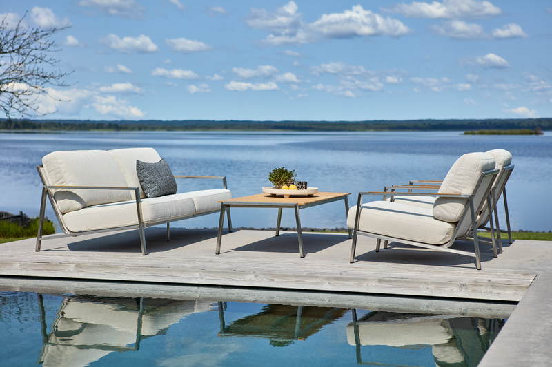 Naos Sessel Stainless Steel/Dot Beige