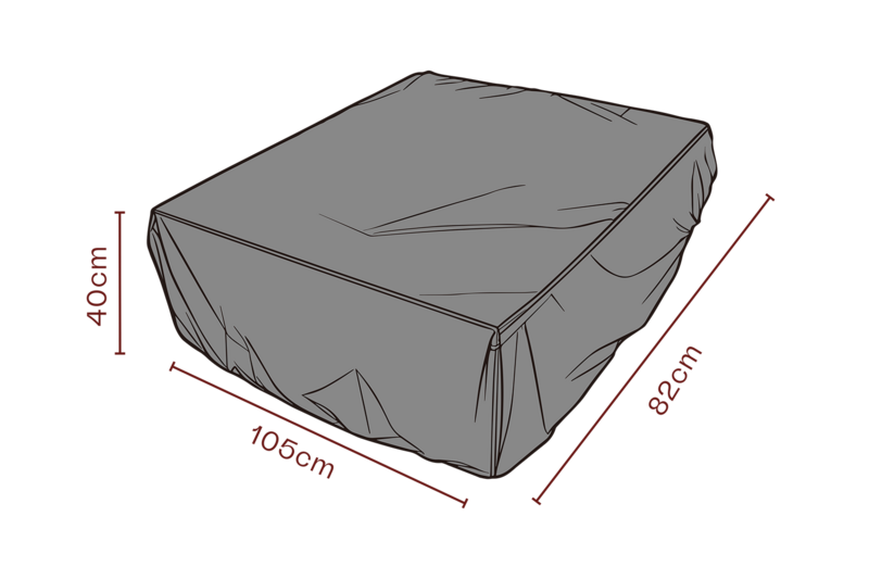 Möbelabdeckung Ottoman Schwarz