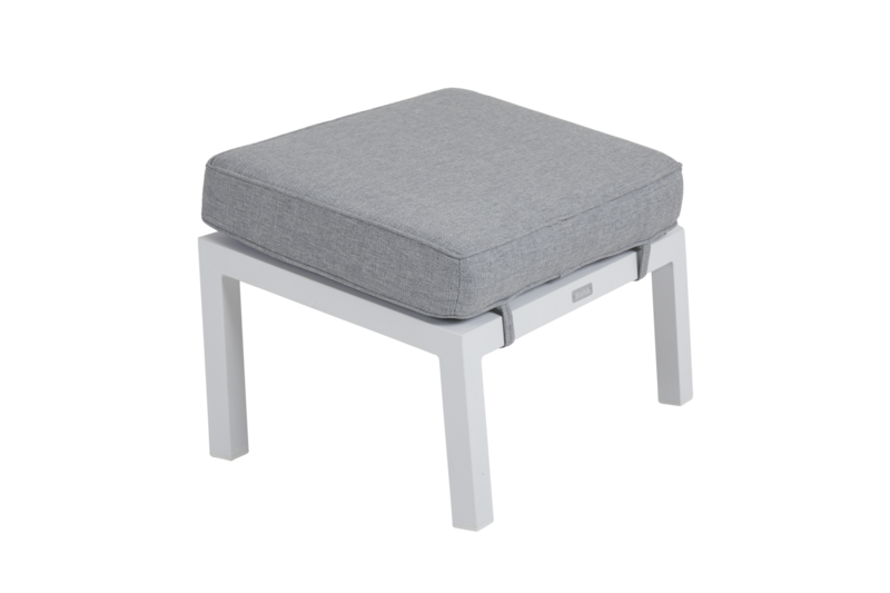 Belfort Fußhocker Weiß/Pearl grey