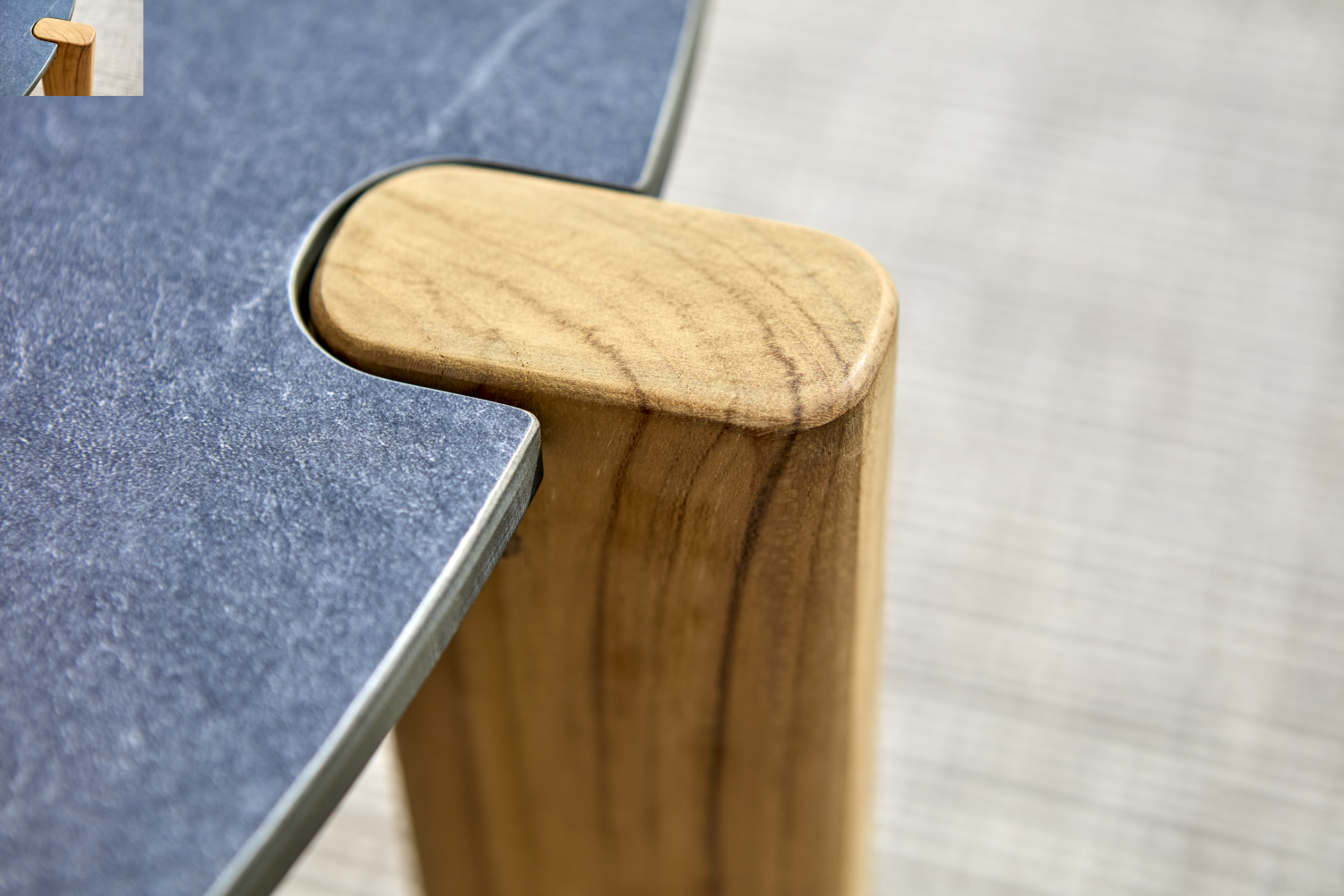 Domino Loungetisch Antrazit/Natur