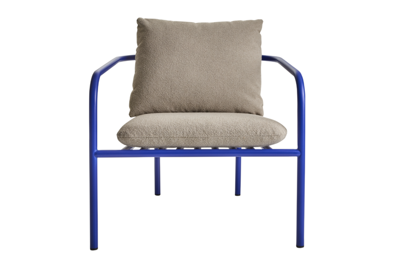 Bendt Loungesessel Indigo Blue/Teddy Beige