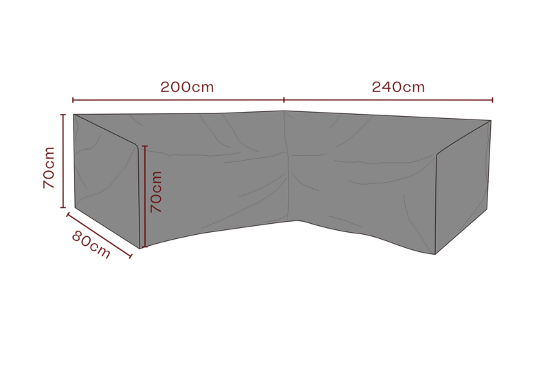 Möbelabdeckung Ecklounge Schwarz