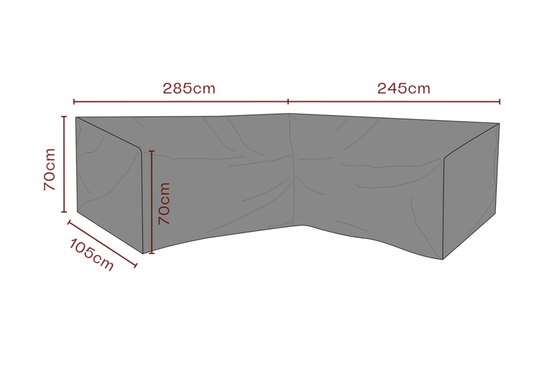 Möbelabdeckung Ecklounge Schwarz